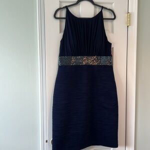 EUC navy blue evening dress size 14